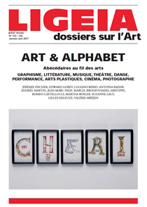 N° 153-156, JANVIER-JUIN 2017 - DOSSIER : ART & ALPHABET
